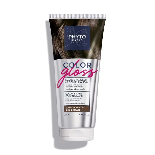 Phyto Color Gloss Μάσκα Αναζωογόνησης Χρώματος & Περιποίησης Marron Glacé (Καστανό Παγωμένο) 200ml