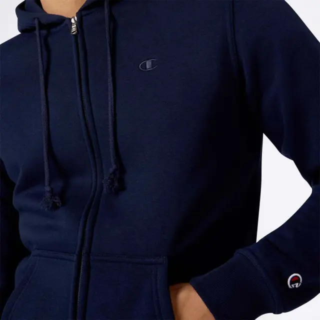 Champion Men's Fleece Full-Zip Small Logo Hoodie Μπλε Σκούρο 220276-BS501 (Champion) 3