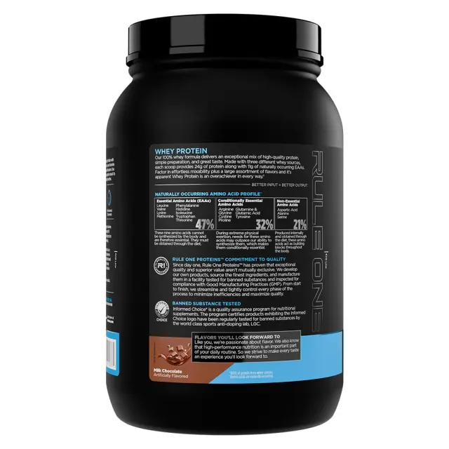Rule1 Whey Protein Milk Chocolate, 2 lbs 3