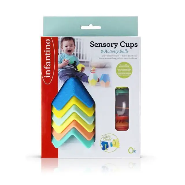 INFANTINO SENSORY STACKING CUPS & ACTIVITY BALL SET 2