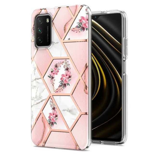 Προστατευτική Θήκη Σιλικόνης για Xiaomi Poco M3 - Pink Marble OEM