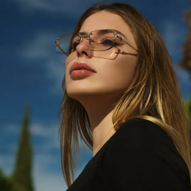 Ghetto Palette Sunglasses Rose Gold Frame For Women 3
