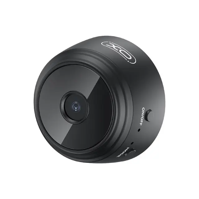 Mini Wi-Fi επαναφορτιζόμενη κάμερα 0.3MP για εσωτερικούς χώρους, με μαγνητική επιφάνεια σε μαύρο χρώμα