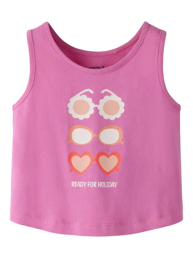 Name It Αμάνικο Τοπ κοριτσίστικο πλεκτό Ροζ NMFVIGEA TANK SHORT TOP - 13241642