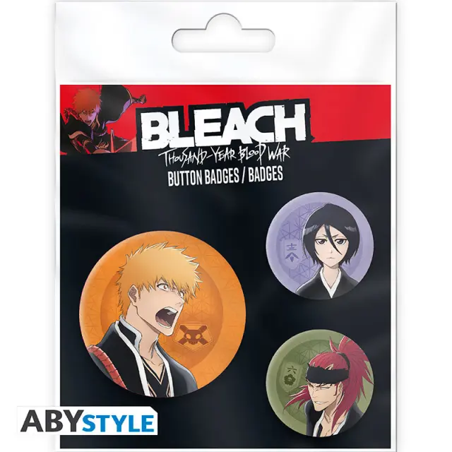 Κονκάρδες BLEACH TYBW - Badge Pack - Ichigo, Rukia, Renji 3τεμ (ABYACC581) 2