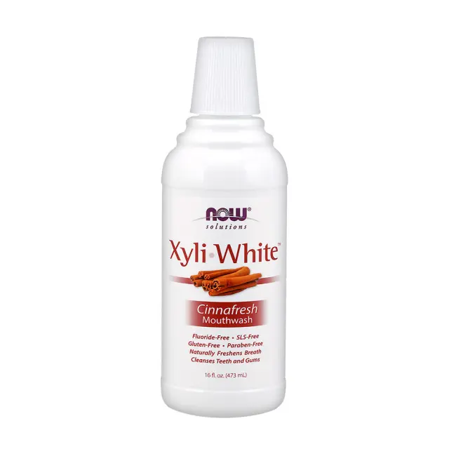Now Foods XyliWhite Refreshmint Mouthwash Cinnafresh, 473 ml