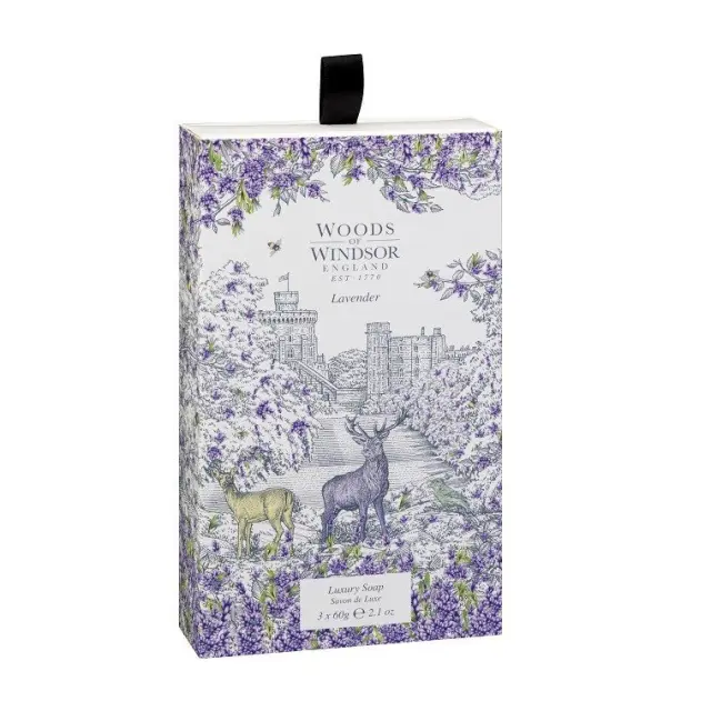 WOODS OF WINDSOR Woods Of Windsor Luxury Soap Lavender Σαπούνια πολυτελείας με άρωμα Λεβάντα 3 x 60 gr 2