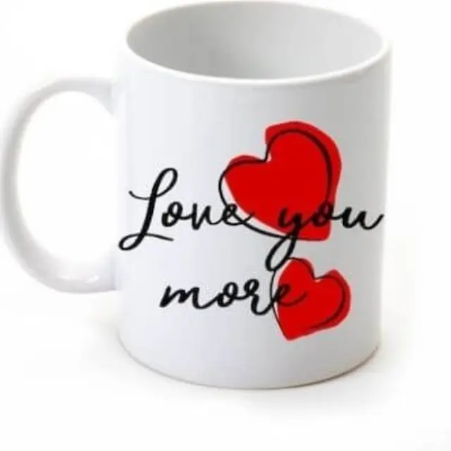 κούπα κεραμική, love you more, αγίου Βαλεντίνου 325ml (κωδ. 2076)