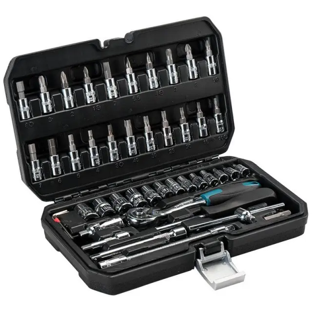 Bormann Pro Καρυδάκια 1/4" Με Καστάνια Και Προέκταση Σετ 46 Τεμάχια BHT5100 3