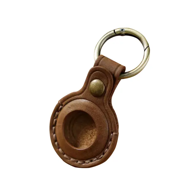 Mobile Origin AirTag Leather Keychain A6, midnight brown 2