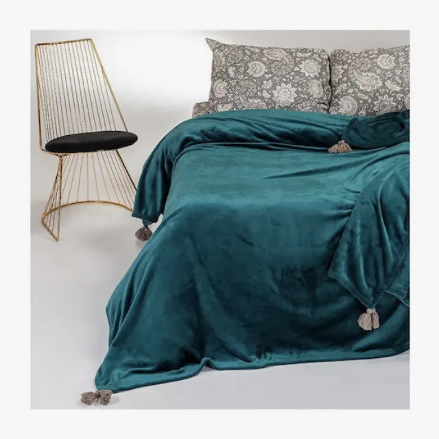 ΚΟΥΒΕΡΤΑ FLANNEL BERLIN PETROL 160X220 ΜΟΝΗ MELINEN