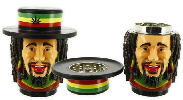 Ragga Μεταλλικό Grinder Τρίφτης 3D Rasta Man 43mm - 3 Parts