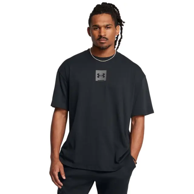 Under Armour Men's Heavyweight Oversized SM Box Shortsleeve T-Shirt Μαύρο 1386803-001 (Under Armour) - XLarge