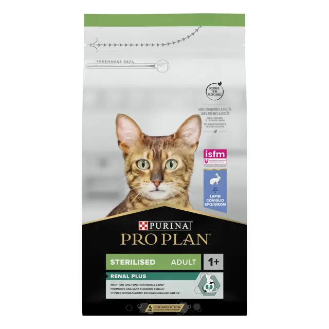 Purina Pro Plan Sterilised Adult Renal Plus Ξηρά Τροφή Στειρωμένης Γάτας με Κουνέλι 1.5kg