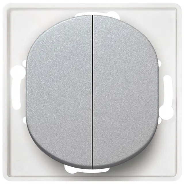 EON E606.S Serial switch without cover frame silver 15.005.0200