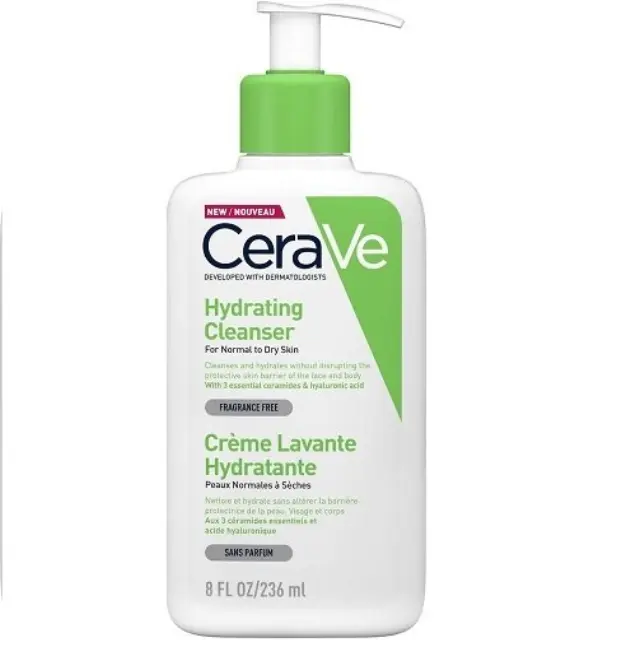 CeraVe Hydrating Cleanser Ενυδατική Μη Αφρίζουσα Κρέμα Καθαρισμού για Πρόσωπο και Σώμα με Υαλουρονικό Οξύ, Ceramides και Γλυκερίνη, 236ml