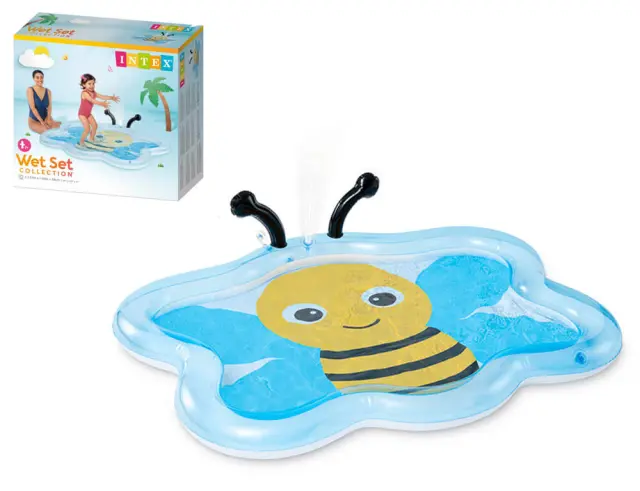 Φουσκωτή πισίνα Bumble Bee Spray Intex παιδική, χωρητικότητας 59lt, 127x102x28cm I03403960