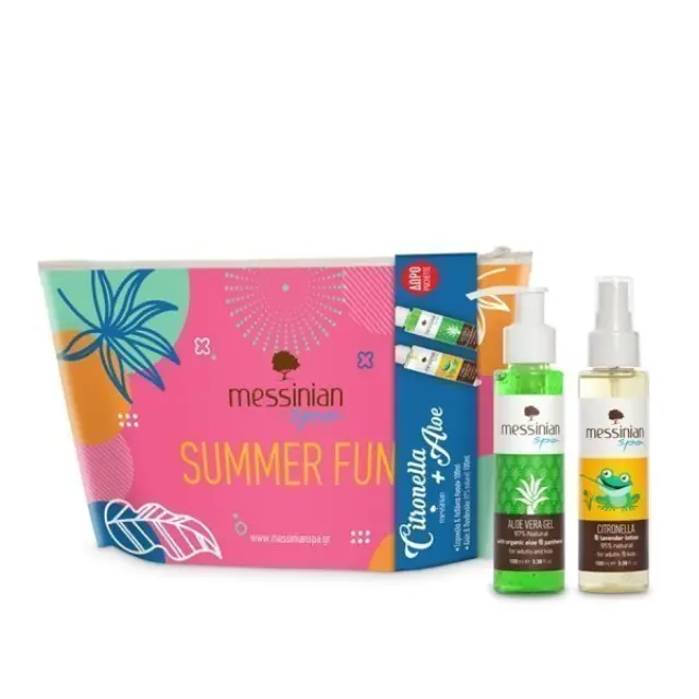 Messinian Spa Gift Set Summer Fun Citronella & Aloe – Σετ Δώρου με Pochette, 3τμχ