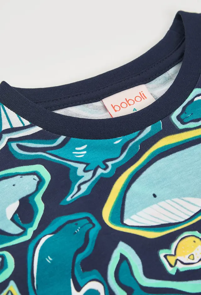 Boboli Knit t-shirt με τύπωμα για αγόρι 543103-9868 3