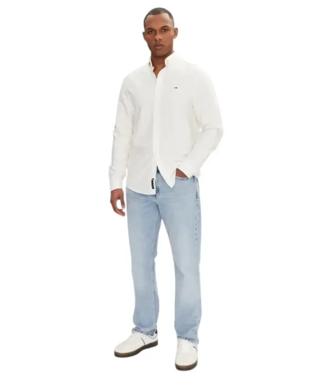 Tommy Hilfiger - Ανδρικό Πουκάμισο Oxford Shirt Regular Fit DM0DM21298-YBL Λευκό - XS 2