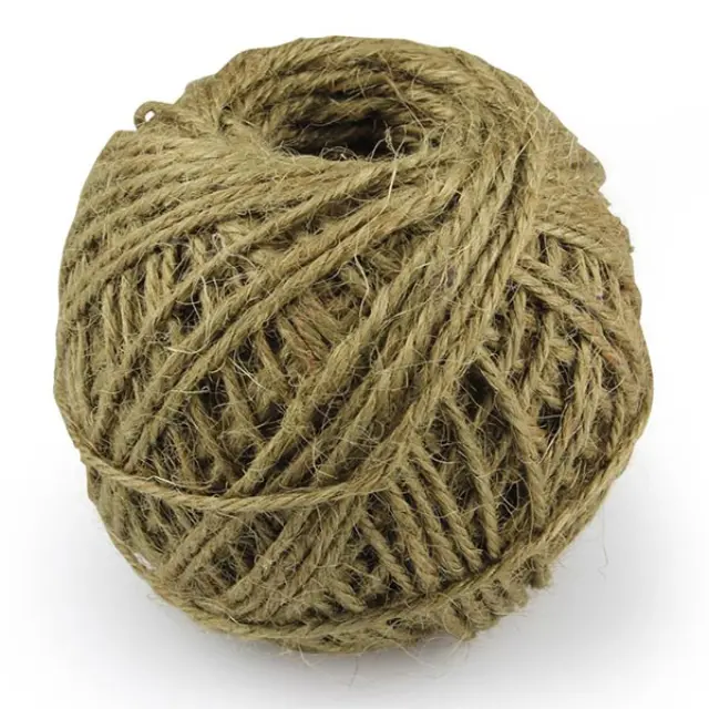 Κορδόνι Φυσική Γιούτα (Jute) - Olive Ø2mm x 40m