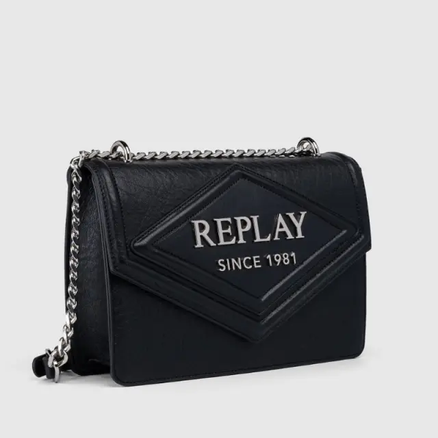 Τσάντα Ώμου & Χιαστί Με Αλυσίδα Replay FW01CL.000.A7243S.C098 Μαύρο - ONESIZE 2