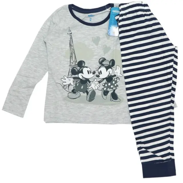 Πιτζάμα Μακρυμάνικη Minnie Grey Melange Navy Lines 8020342 - 6-7 Y (122cm)