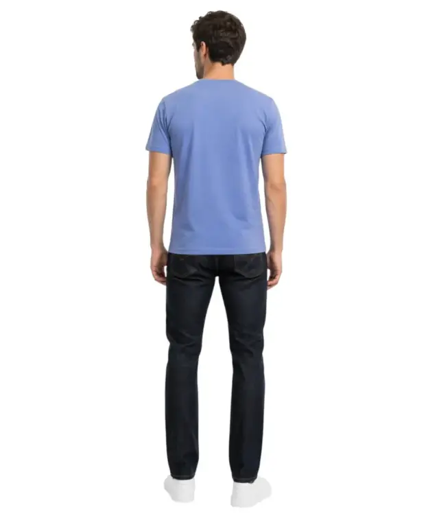 Rifle- Ανδρικό T-shirt RFT002-JEANS Μπλε Ραφ 2