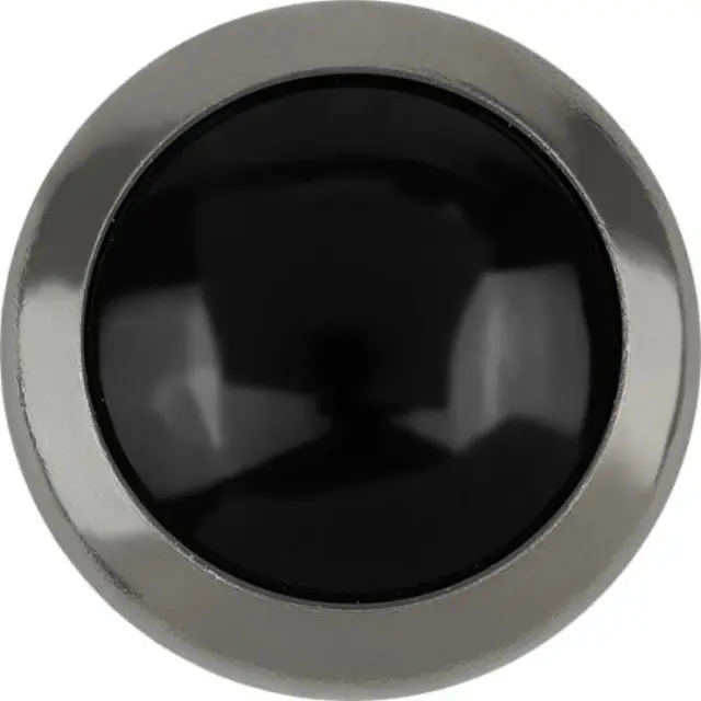 Swarovski 2080 Hotfix Cabochon Flatback Frame Jet Hematite/Gunmetal Ø7.1x1.8mm ~12τεμ