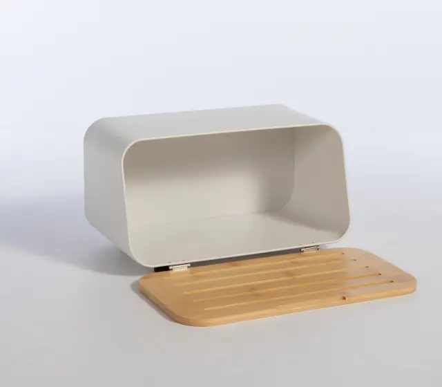 Nef-Nef Homeware Ψωμιέρα Μεταλλική 34,5x19x17 White 2