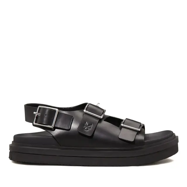 Γυναικεία Δερμάτινα Σανδάλια Calvin Klein YW0YW01785 0GJ Μαύρα Μαύρο - 37