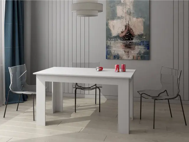 Τραπέζι Κουζίνας Λευκό HAZEL 120x80x75cm 3
