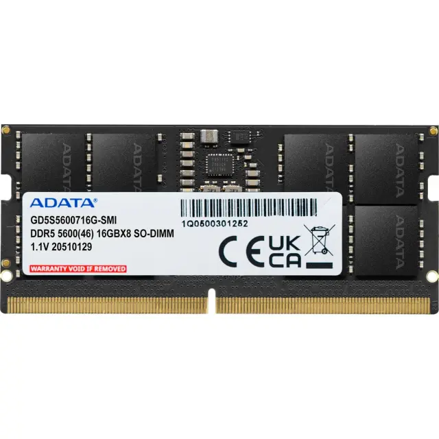 ADATA SO-DIMM 32 GB DDR5-5600 (1x 32 GB) (black, GD5S5600732G-SMI, gold)