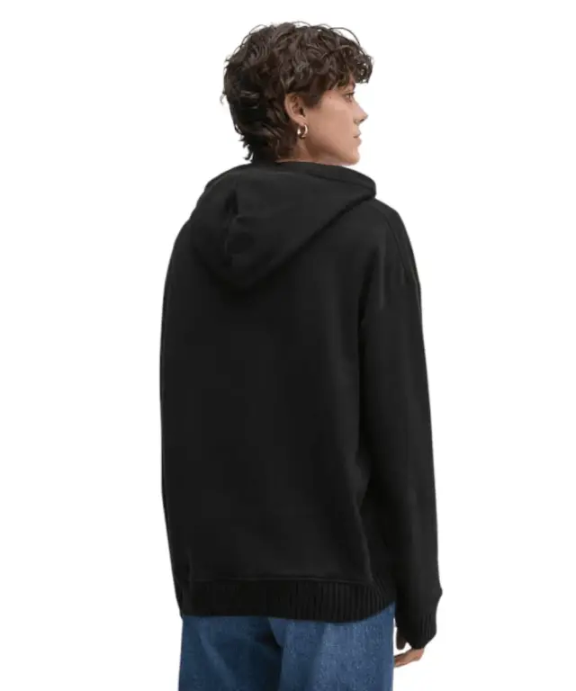 Calvin Klein - Γυναικείο Φούτερ με Κουκούλα Woven Label Peached J20J224173-BEH Μαύρο - L 3