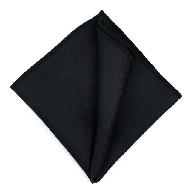 Μαύρο Μαντήλι Τσέπης με Γαζί 26*26cm