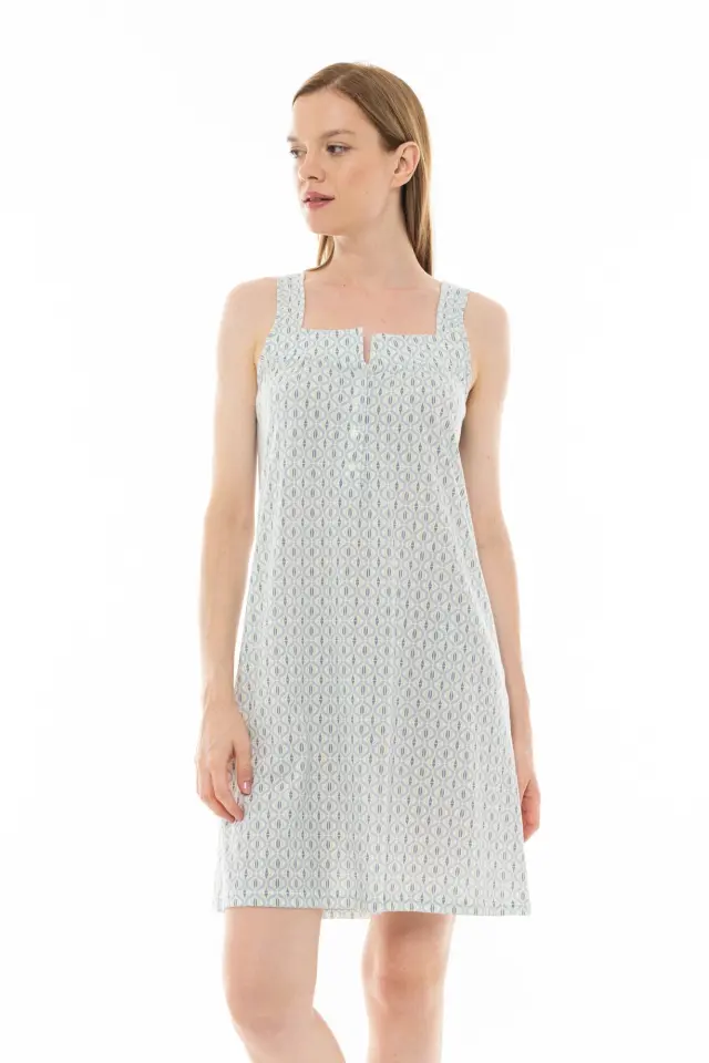 S1309 - Type - NIGHTGOWN AQUA GEO 3