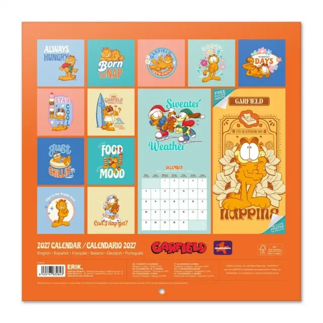 HMEΡΟΛΟΓΙΟ ΤΟΙΧΟΥ GARFIELD 2027 30X30 CALENDAR CP27031 2