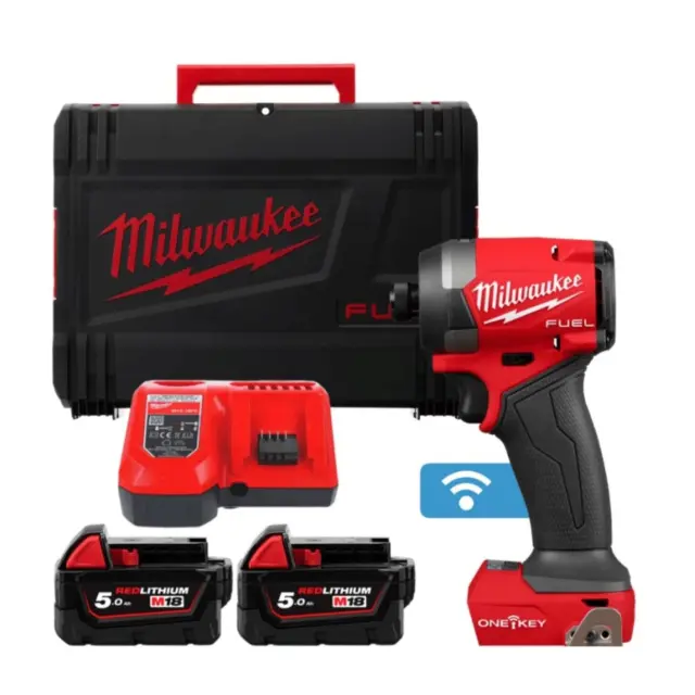Milwaukee 4933492804 - Παλμικό Κατσαβίδι Μπαταρίας M18 FUEL™ ONE-KEY™ ONEID3-502X ¼″ Hex σε Βαλίτσα Μεταφοράς με Φορτιστή και 2 Μπαταρίες 5Ah (2x5Ah)