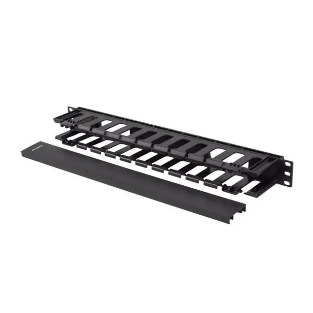 Lanberg Cable Organizer 19" 1U Type A Black (AK-1703-B)