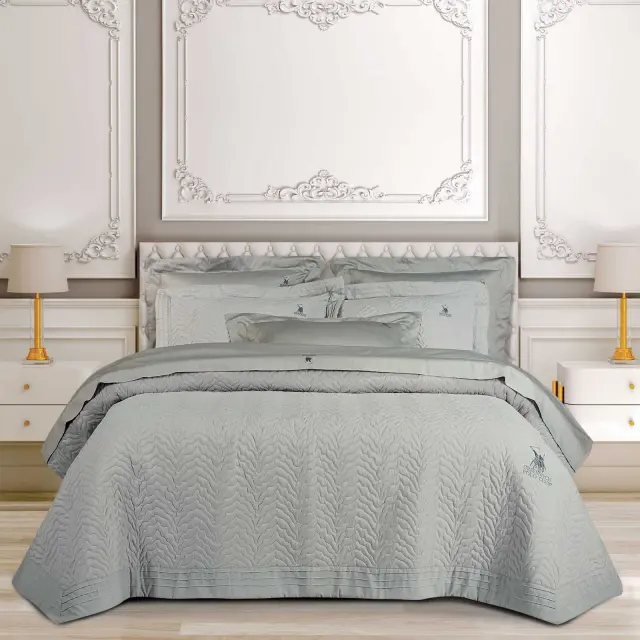 Ζεύγος Μαξιλαροθήκες 50x70+8 Oxford Classic Greenwich Polo Club 2353 Grey 100% Microfiber 2