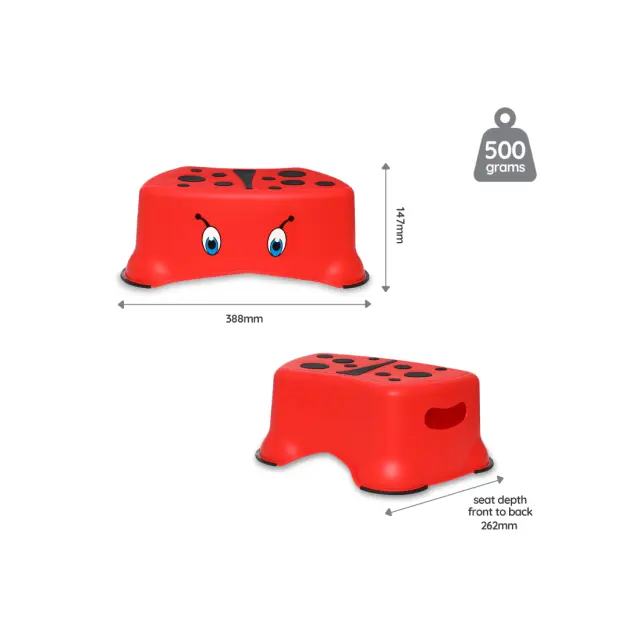 MYCARRYPOTTY My Little Step Stool - Εκπαιδευτικό σκαλοπατάκι / Πασχαλίτσα κόκκινη