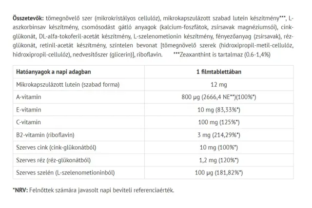Natur Tanya Lutein Pro Szemvitamin 2