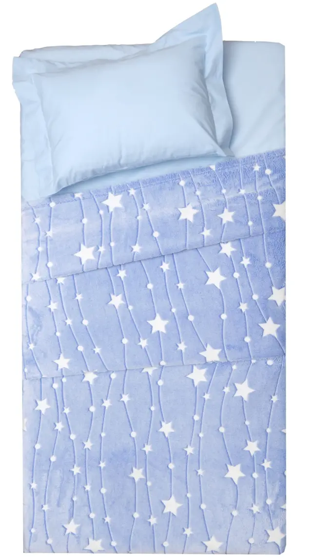 Κουβέρτα 150Χ220 Μονή Flannel Fleece Φωσφοριζέ Viopros Άστερ