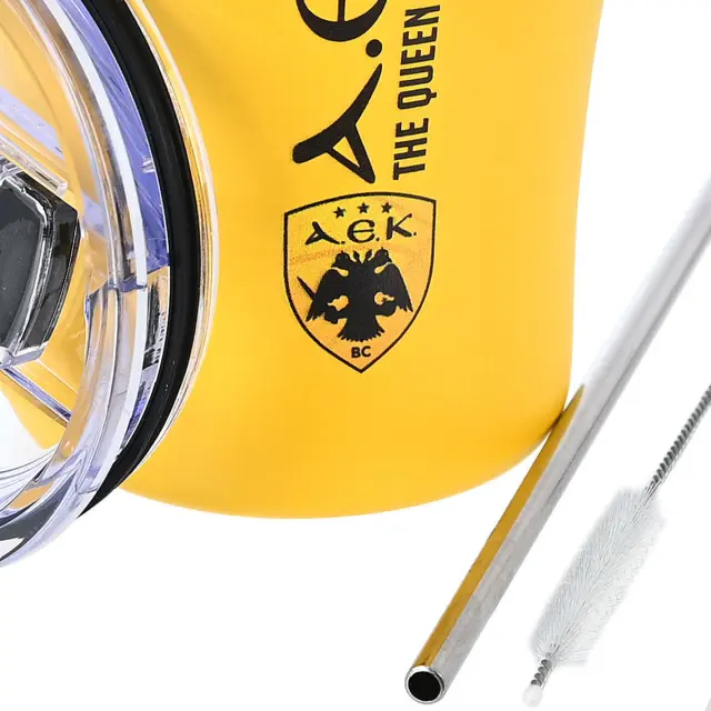 Estia Coffee Mug Save The Aegean Ποτήρι Θερμός Ανοξείδωτο BPA Free AEK BC 350ml με Καλαμάκι 3