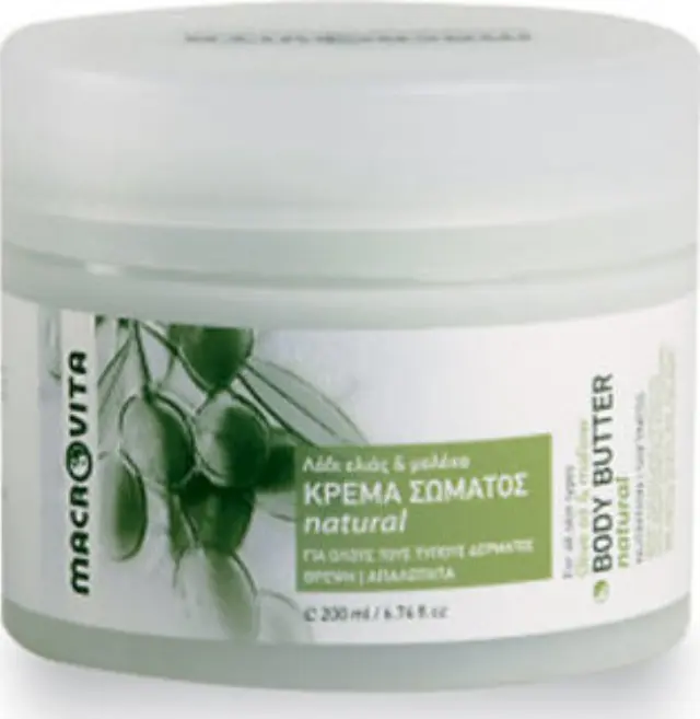 Macrovita Κρέμα σώματος natural με λάδι ελιάς & μολόχα 200ml
