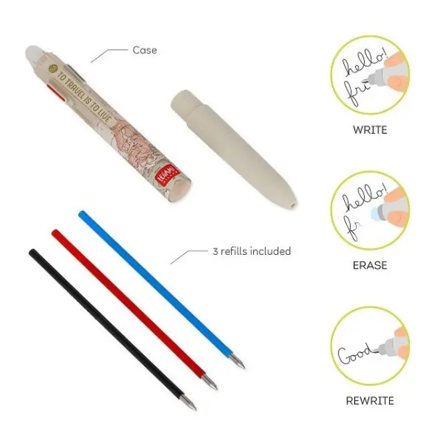 Legami Travel 3 Colour Erasable Gel Στυλό 3