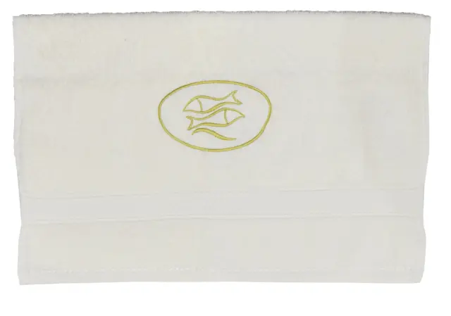 Πετσέτα Προσώπου 50x100 Με Ζώδιο 480gsm Σε Κουτί Δώρου Viopros Εκρού 100% βαμβακερό- Ιχθύες