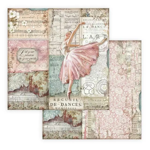 Χαρτί Scrapbooking Stamperia Διπλής Όψης - Passion Dancer - 31x30cm