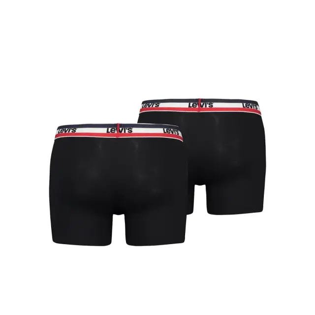 Levi's Ανδρικό Boxer Sportswear Logo Organic Cotton - Διπλό Πακέτο, Χρώμα Μαύρο 2