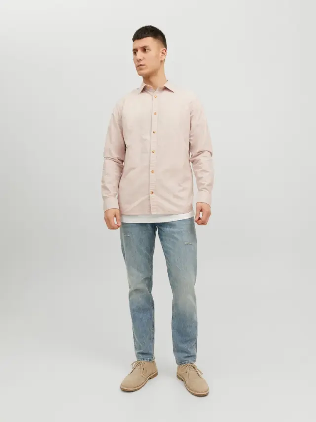 JJESUMMER SHIRT L/S S23 SN Beige
